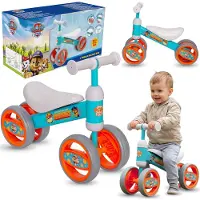 Sarcia.eu Paw Patrol Lichtgewicht metalen loopfiets met vier wielen voor jongens, eerste fietsje, loopfiets 1+