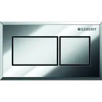 Geberit - Afstandsbediening pneumatisch, voor 2-toets spoeling, glanzend chroom/mat chroom 116.051.KA.1