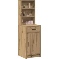vidaXL Highboard Artisan Eiken 41 x 40 x 135 cm Bewerkt hout