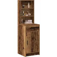 vidaXL Highboard Oudhout 41 x 40 x 135 cm Bewerkt hout