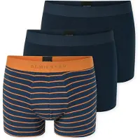 Schiesser Boxershorts '95/5 Organic Cotton' nachtblauw / donkerblauw / oranje
