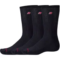 New Balance Unisex Patch Logo Crew 3 Pack Black Maat: XL | Sportaccessoires Outlet | Unisex | Zwart