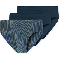 Schiesser Slip ' 95/5 ' donkerblauw / kaki / wit