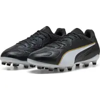 Puma King 20 Pro Gras / Kunstgras Voetbalschoenen (MG) Zwart Wit Goud
