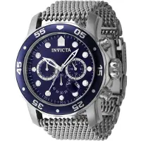 Invicta Pro Diver 47237 Heren Horloge - Quartz Uurwerk - Roestvrij Staal met blauwe Wijzerplaat - 48mm