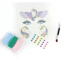 Derform Eenhoorn Schminkset met Diamantjes en Tattoos -
