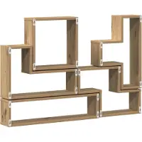 vidaXL Wandplank Muurmontage Artisan Eiken 96 x 12 x 64 cm