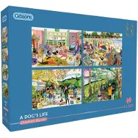Gibsons A Dog's Life Puzzel 4x 500 Stukjes