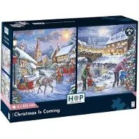 The House of Puzzles Christmas Is Coming Puzzel 2x 500XL Stukjes