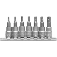 YATO YT-0461 Set bits voor sleutels, Torx, 35 mm lang, met 1/4" dop. 7 stuks
