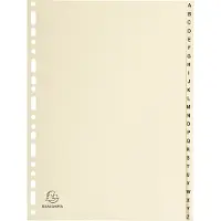 Exacompta 5x Tabbladen in karton 155g - 26 tabs - A tot Z - A4 - Ivoor - 1126E