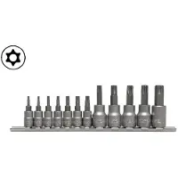 YATO TORX-sleutelset YATO met gat op rail 12 stuks.