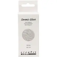 Creativ Company keramiek glazuur wit 60ml - hobby verf voor keramiek.