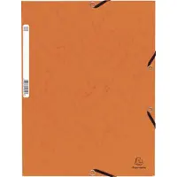 Exacompta 50x Elastomap met 3 kleppen in glanskarton 355g/m2 - Oranje - 55304E