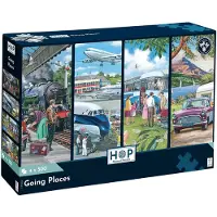 The House of Puzzles Going Places Puzzel 4x 500 Stukjes