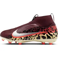 Nike Zoom Mercurial Superfly 10 Academy Gras / Kunstgras Voetbalschoenen (MG) Kids Bordeauxrood Zilver Oranje