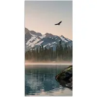PosterMonkey Poster 80x160 cm - Bergen - Water - Bomen - Posters - Kamer decoratie - Wanddecoratie woonkamer - Muurdecoratie slaapkamer