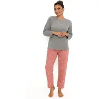 Beeren Cocodream fleece pyjama dames - Queen - Warme winter pyjama - Grijs / L