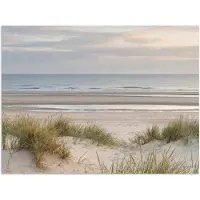 PosterMonkey Poster 120x90 cm - Zandstrand - Bewolkt - Duinen - Posters - Kamer decoratie - Wanddecoratie woonkamer - Muurdecoratie slaapkamer