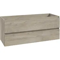 Wiesbaden Onderkast alvara 120x46 cm 2 laden 2 uitsparingen grijs eiken
