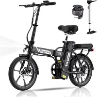Evercross EK5 vouwfiets - elektrische fiets 16 inch - 25 km/u - zwart