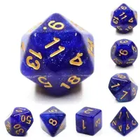 Foam Brain Games RPG Dice Set - Black & Blue Galaxy