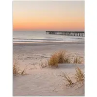PosterMonkey Poster 120x160 cm - Pier - Zonsondergang - Strand - Posters - Kamer decoratie - Wanddecoratie woonkamer - Muurdecoratie slaapkamer XXL