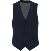 We fashion - Heren Premium Slim fit gilet van wolmix - Slim Fit - Donkerblauw - Maat: 44