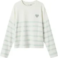 Name it Trui 'NKFLine' pastelgroen / wit
