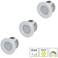 Lybardo - Inbouwspots extra klein 3-pack - 3W - Dimbaar - Modern Warmwit Licht- Zaagmaat 28mm