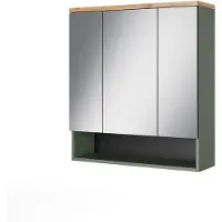 Vicco Badkamerspiegelkast Eden Groen 70 x 77.5 cm met 3 spiegeldeuren, Model 59750
