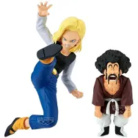 Banpresto DRAGON BALL Z - Android 18 & Mr. Satan - Figure Match Makers 11 & 8cm - Beeld