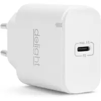 HomeShopXL USB-C oplader 20W PD snelladen - compacte Type-C adapter - universeel voor telefoon & tablet - wit - snelle oplader met Power Delivery [55046WH]