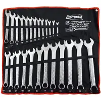 AWTOOLS AW40118 - Ringsleutelset - 25-delig - 6-32 mm - Satijn chroom-vanadium