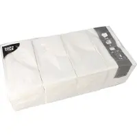 Papstar Papieren Servetten, 40 x 40 cm, 3 Laags, 1/8 Vouw, Wit