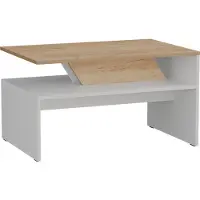 Vicco Arden Salontafel – 80 x 52.6 cm Wit/Kunstnijverheid