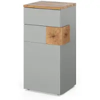 Vicco Eden Halfhoge kast – 40 x 84 cm Grijs/Kunstnijverheid