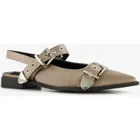 Nova dames slingbacks met gespen beige maat 36