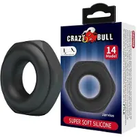 Crazy Bull - Jarvius - Super Soft Siliconen Cockring - Model 14 - Zwart