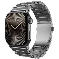 Just in Case horlogebandje geschikt voor Apple Watch Bandje (Titanium) - Smartwatchbandjes (+Horloge inkortset) - Universeel bandje geschikt voor Apple Watch 44/45/46/49 mm - Grijs