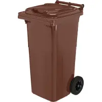 Garronda Afvalbak 120l - Mini Container – Afval - Wielen – Bruin - GD-STE-Bin-PUB120L