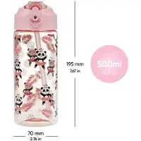 Baagl Panda Drinkfles 500ml met Rietje