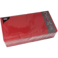 Papstar Papieren Servetten, 33 x 33 cm, 3 Laags, 1/4 Vouw, Wijnrood