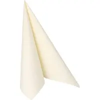 Papstar Servetten Royal Collection, 5 x 50 stuks, 1/4 vouw, stoflook, 400 x 400 mm, papier, champagne