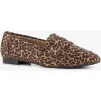 Nova dames loafers met panterprint bruin maat 42