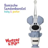 Boombrush Woezel & Pip Elektrische Tandenborstel Kind (Baby & Peuter) - 3-48 maanden - LED-lampje - 2 Borstelkopjes inbegrepen