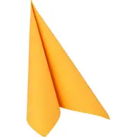 Papstar 8x 20 Servetten ROYAL Collection 1/4 vouw 40 cm x 40 cm oranje