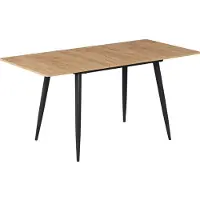Vicco Eettafel Beaver Goudkleurig Eiken/Zwart 120-160 x 80 cm Uitschuifbaar, Model 58499
