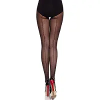 Merry Style Dames Panty - 20 DEN - Halsterloos - Polyamide - MS-GB-Linette-116 - Zwart - L