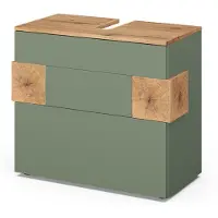 Vicco Eden Wastafelonderkast – 70 x 64.5 cm met 2 lades Groen/Kunstzinnig